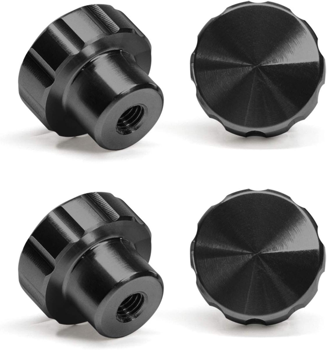 image:imageWeatherTech 2Pack of Solid Billet Aluminum Knobs for CupFone RedBlack