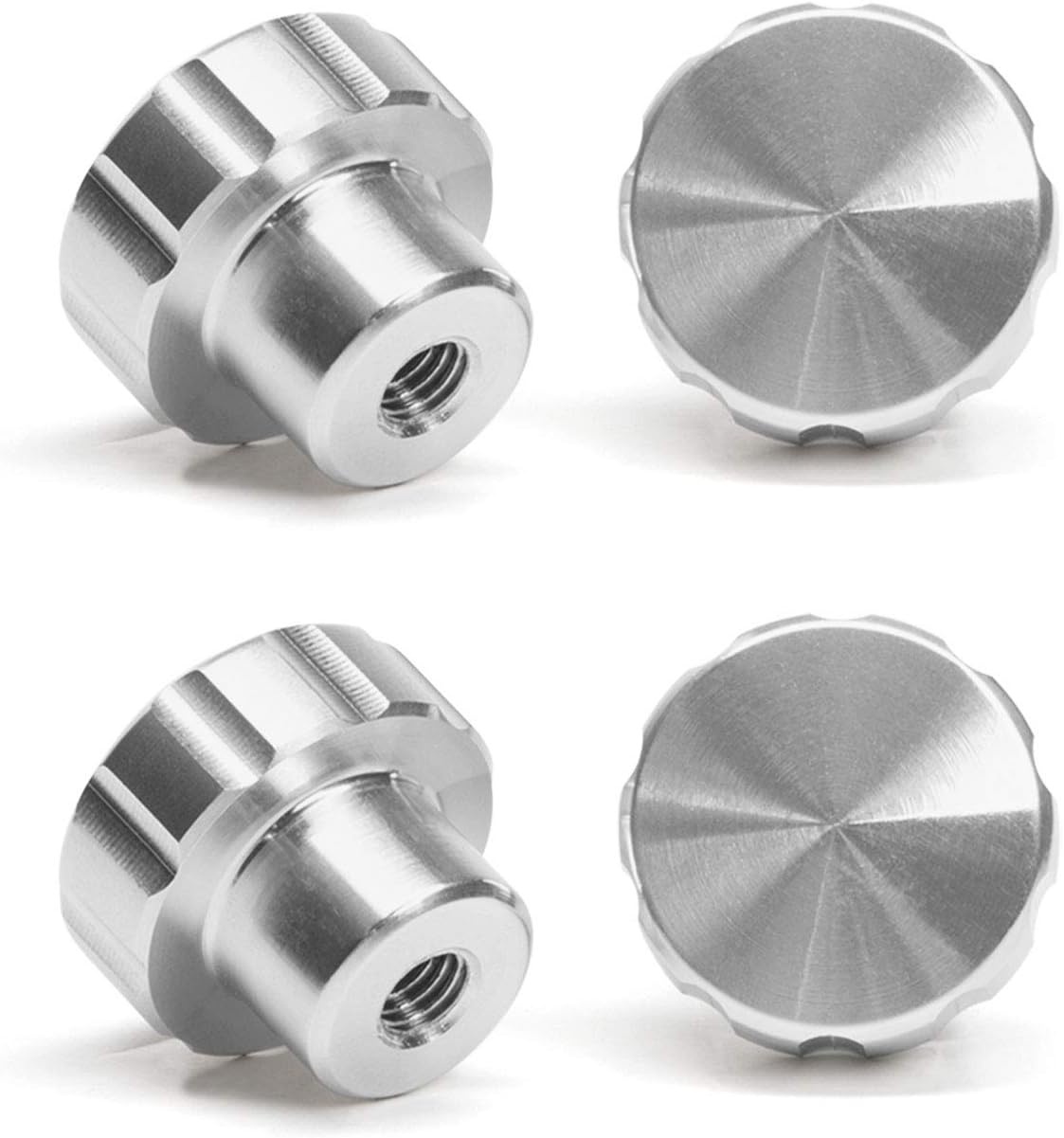 image:imageWeatherTech 2Pack of Solid Billet Aluminum Knobs for CupFone RedSilver