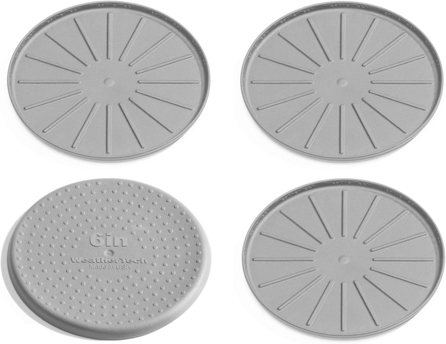 image:imageWeatherTech 8 Coasters for Home Surfaces AntiSkid NoSlip knibs Set of 4 Black 8A8CSTBKGray