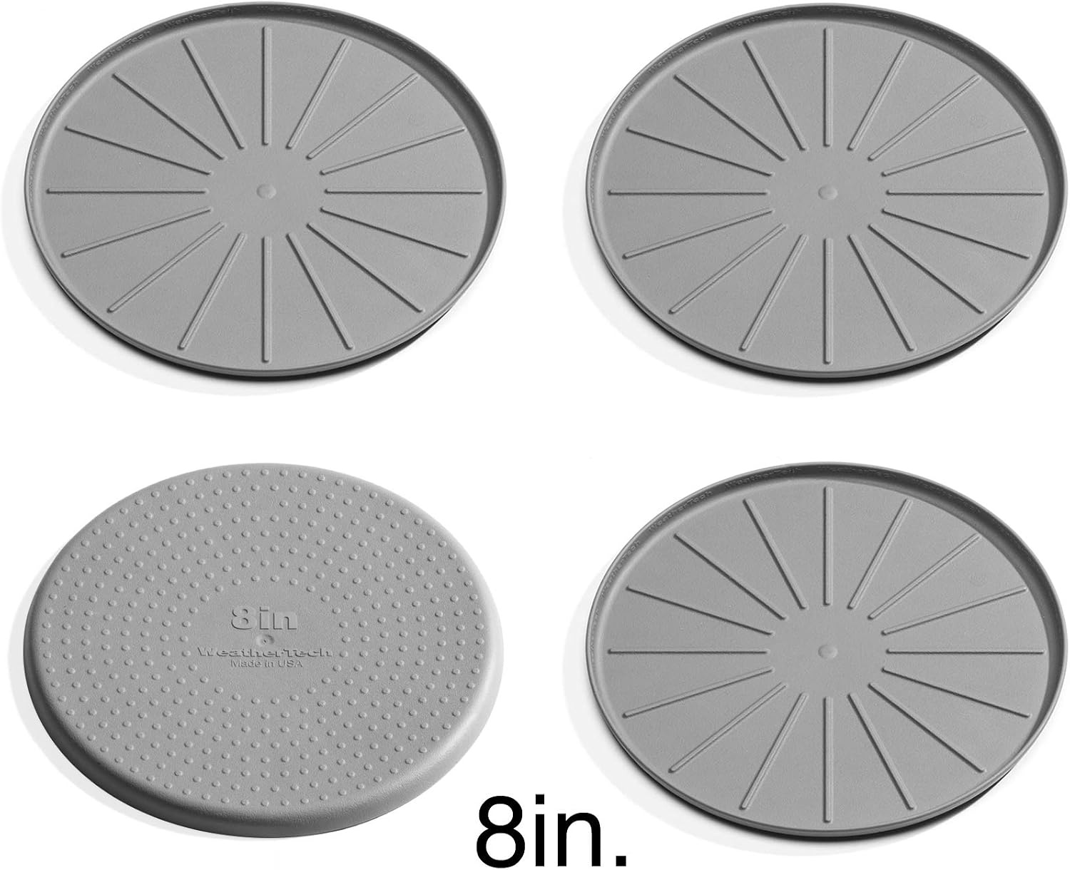 image:imageWeatherTech 8 Coasters for Home Surfaces AntiSkid NoSlip knibs Set of 4 Black 8A8CSTBKGray