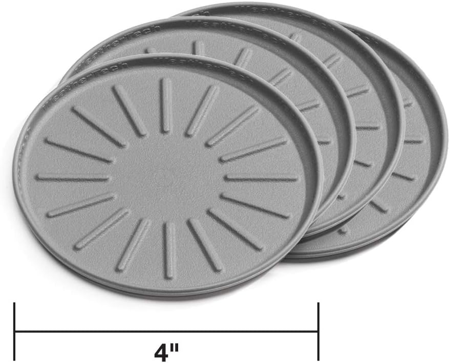 image:imageWeatherTech 8 Coasters for Home Surfaces AntiSkid NoSlip knibs Set of 4 Black 8A8CSTBKGray