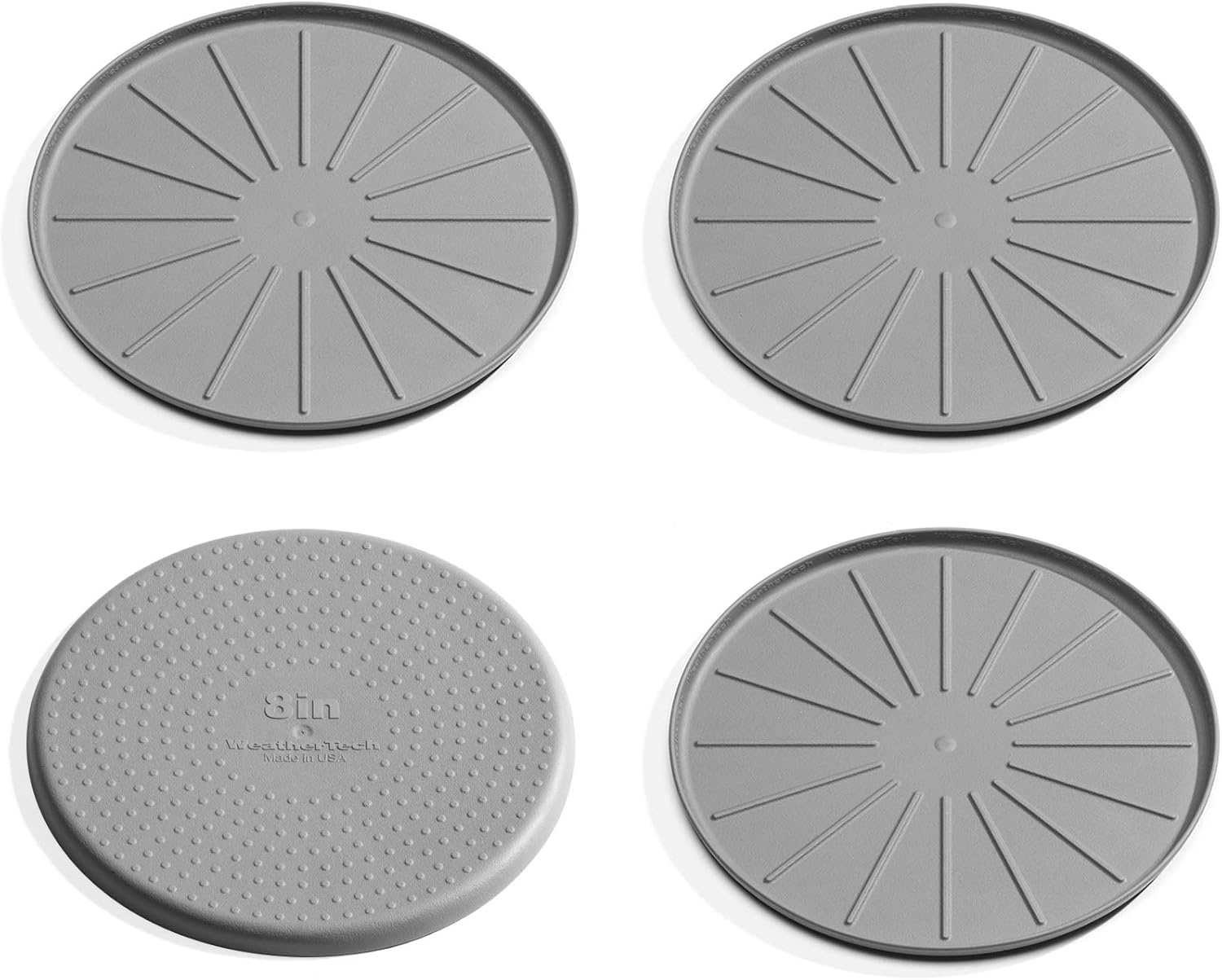 image:imageWeatherTech 8 Coasters for Home Surfaces AntiSkid NoSlip knibs Set of 4 Black 8A8CSTBKGray