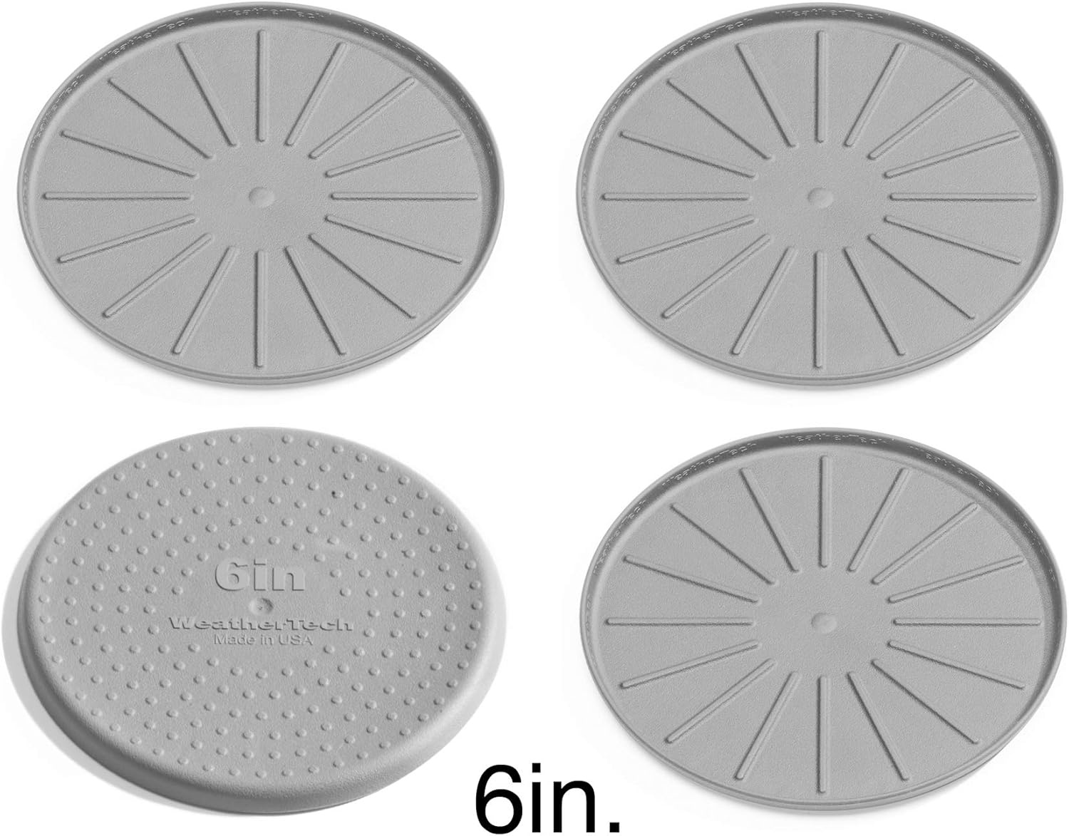 image:imageWeatherTech 8 Coasters for Home Surfaces AntiSkid NoSlip knibs Set of 4 Black 8A8CSTBKGray