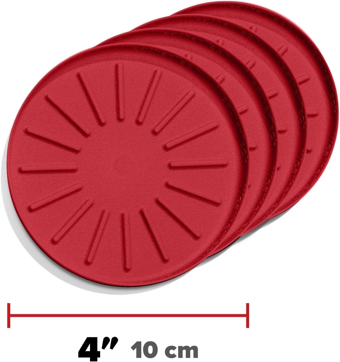 image:imageWeatherTech 8 Coasters for Home Surfaces AntiSkid NoSlip knibs Set of 4 Black 8A8CSTBKRed