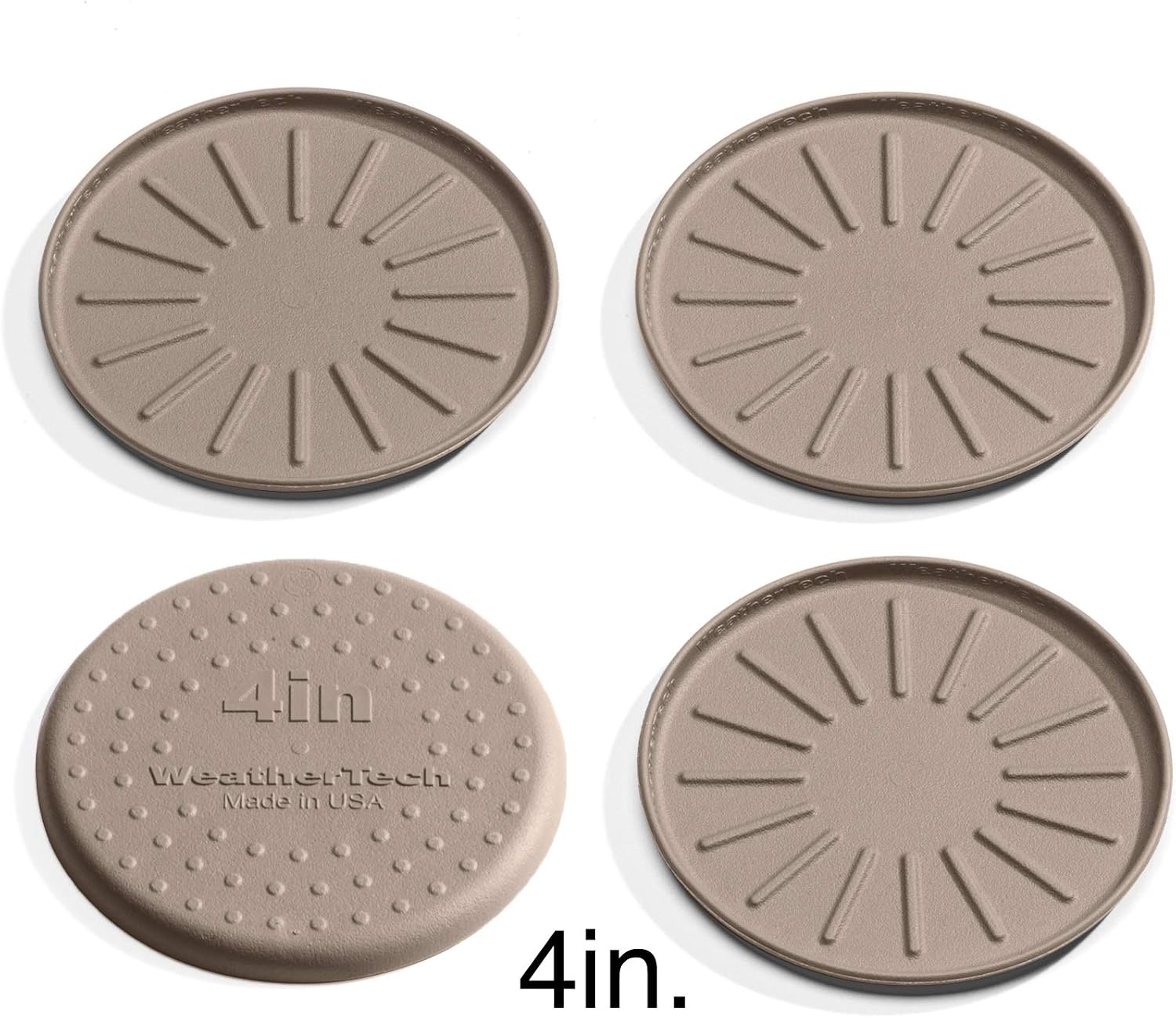image:imageWeatherTech 8 Coasters for Home Surfaces AntiSkid NoSlip knibs Set of 4 Black 8A8CSTBKTan
