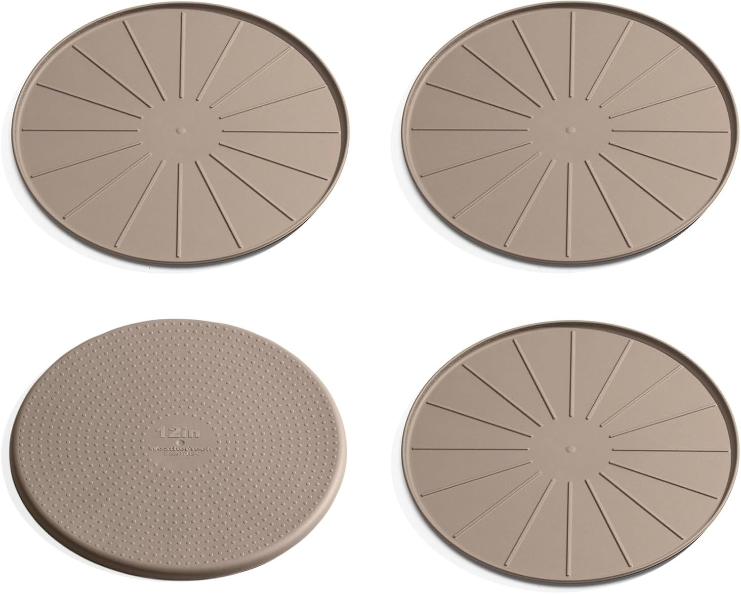 image:imageWeatherTech 8 Coasters for Home Surfaces AntiSkid NoSlip knibs Set of 4 Black 8A8CSTBKTan