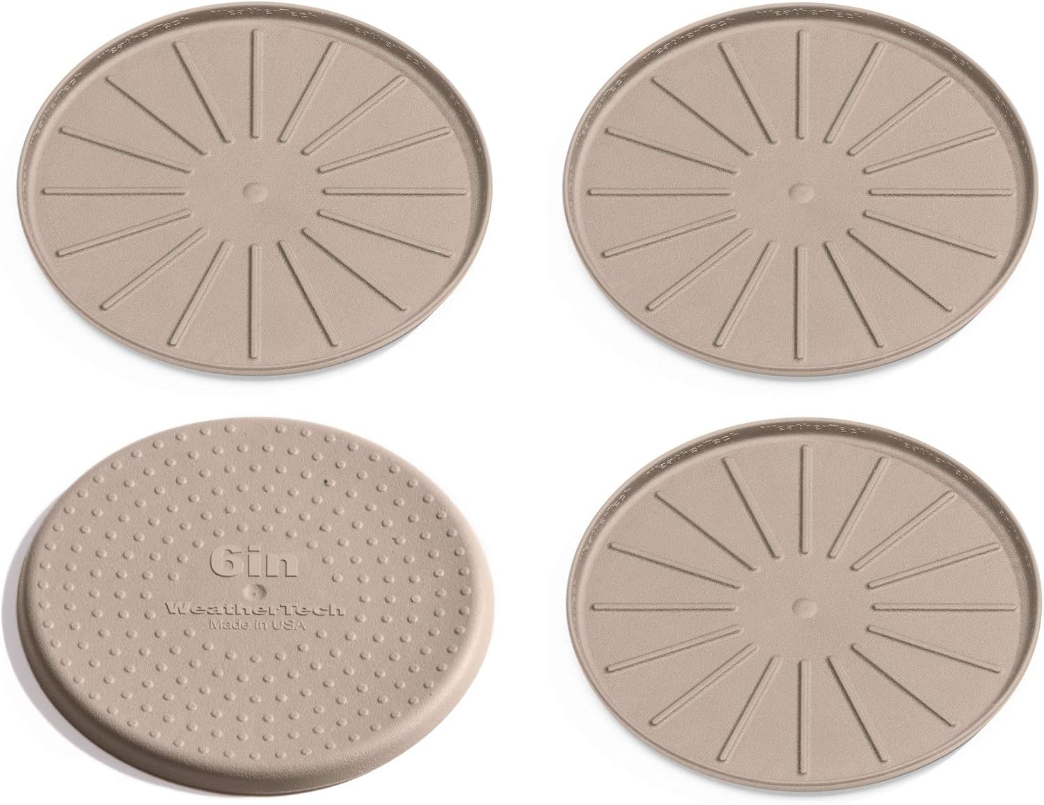 image:imageWeatherTech 8 Coasters for Home Surfaces AntiSkid NoSlip knibs Set of 4 Black 8A8CSTBKTan