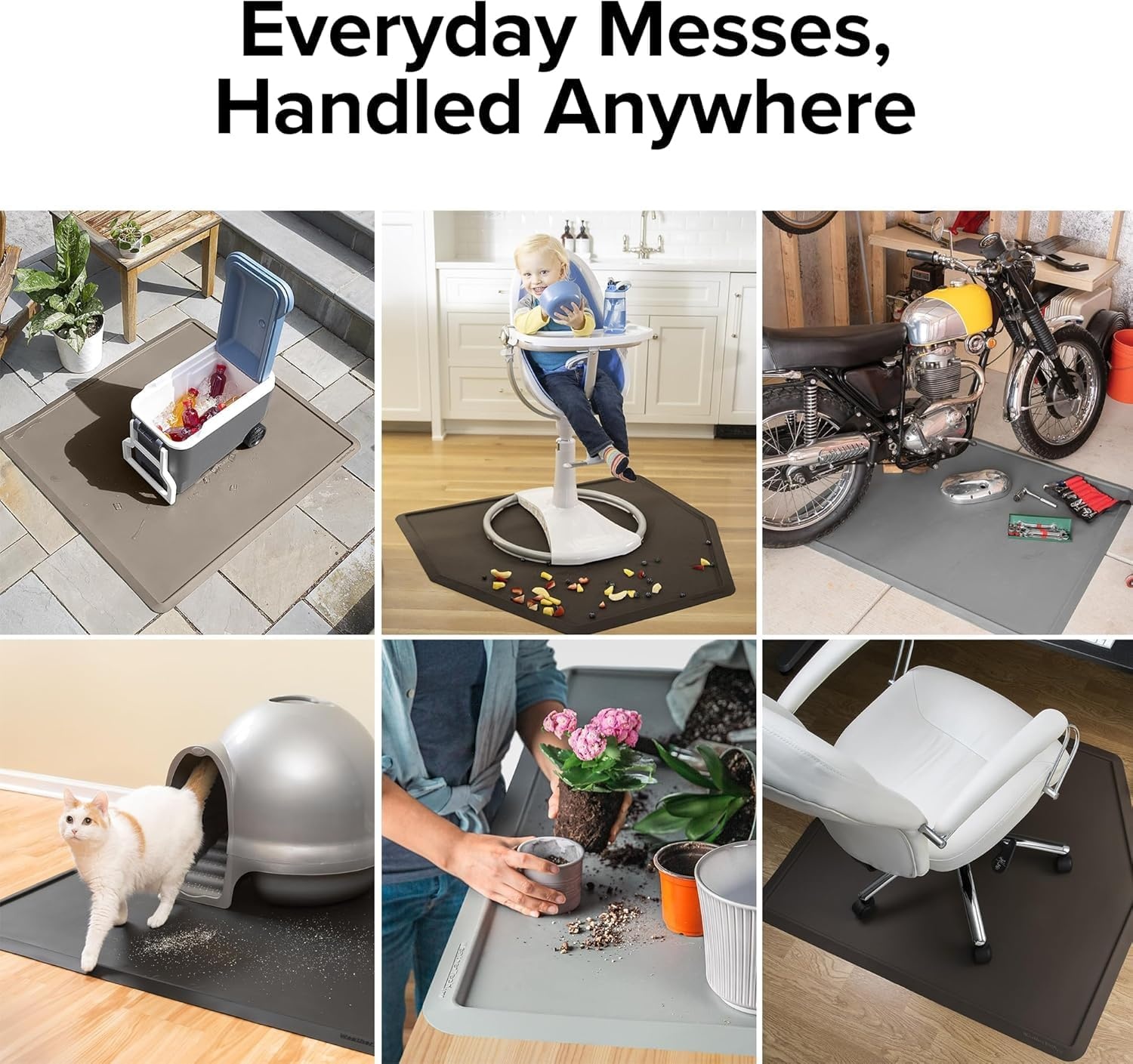 image:imageWeatherTech AllPurpose Mat MultiUse Mat for Everyday Living 44 x 48 Rectangle Black APM4448BCocoa