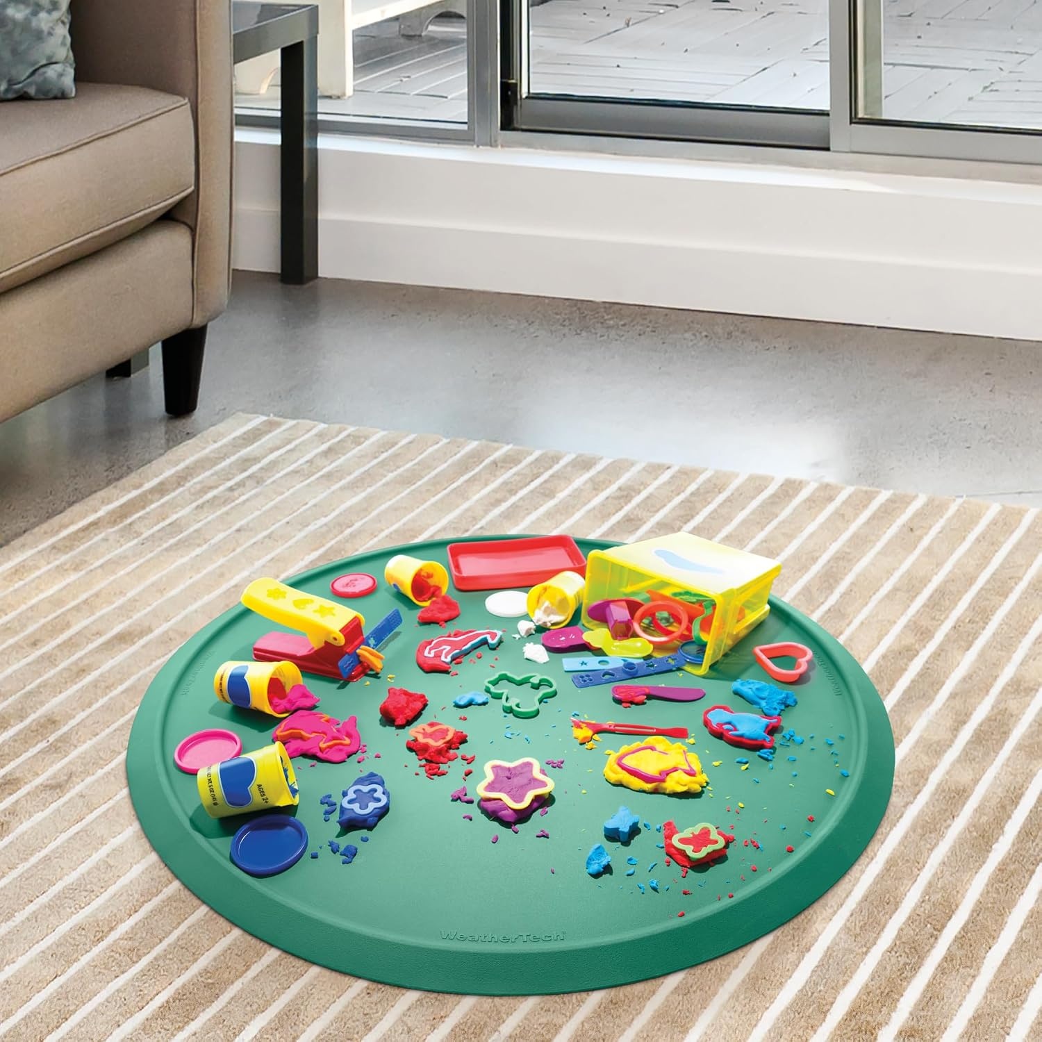 image:imageWeatherTech AllPurpose Mat MultiUse Mat for Everyday Living 44 x 48 Rectangle Black APM4448BGreen