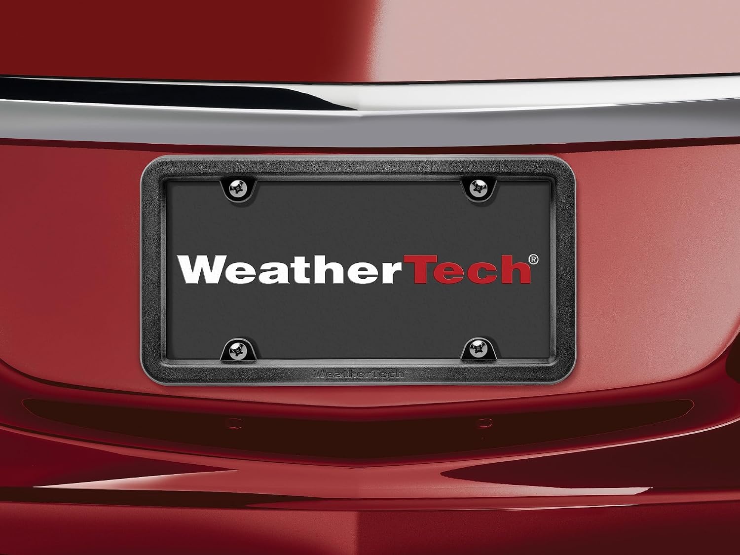 image:imageWeatherTech Billet Motorcycle License Plate Frame Satin BlackClear Bright Silver