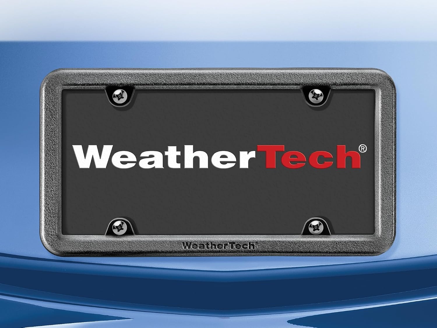 image:imageWeatherTech Billet Motorcycle License Plate Frame Satin BlackClear Bright Silver