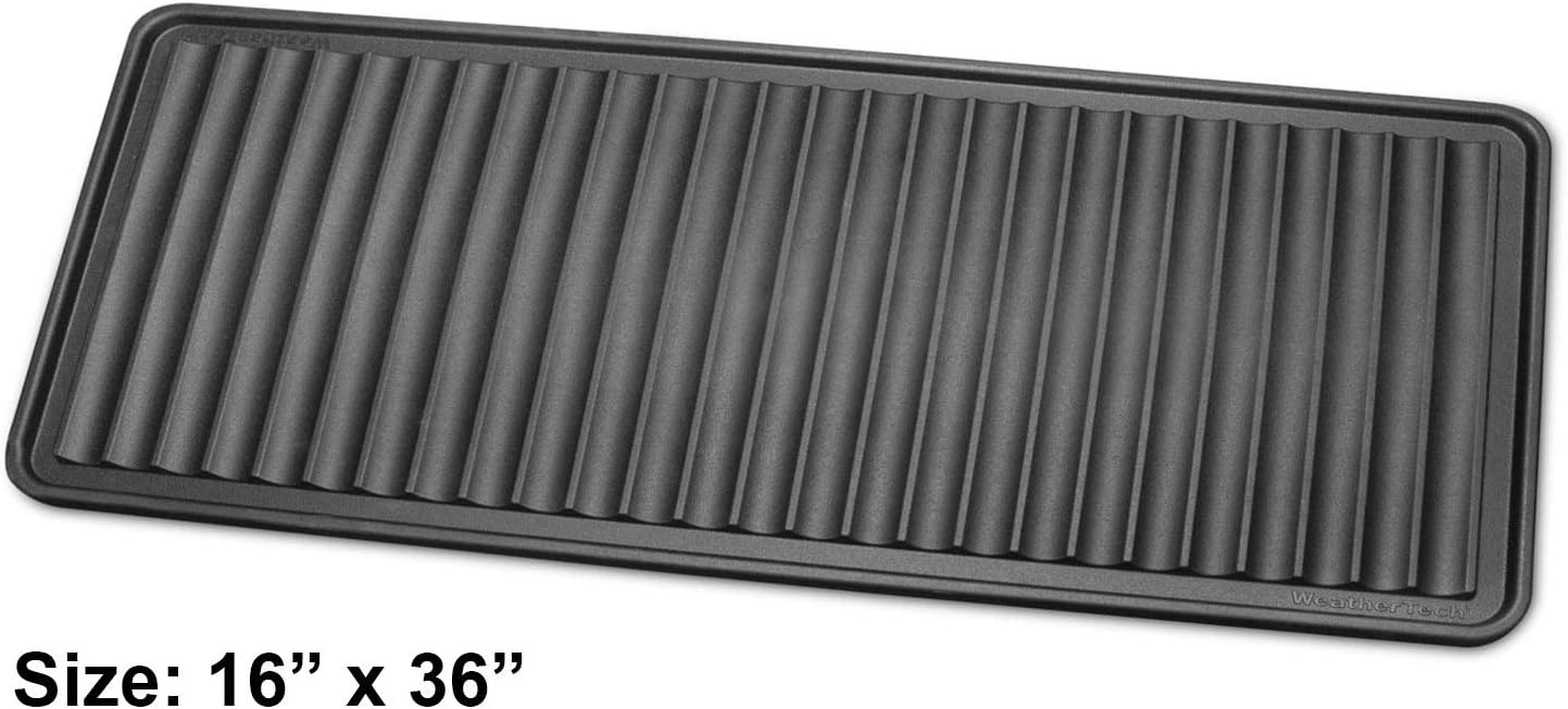 image:imageWeatherTech BootTray 16x36 Grey Durable Mat for Dirty Boots and ShoesBlack