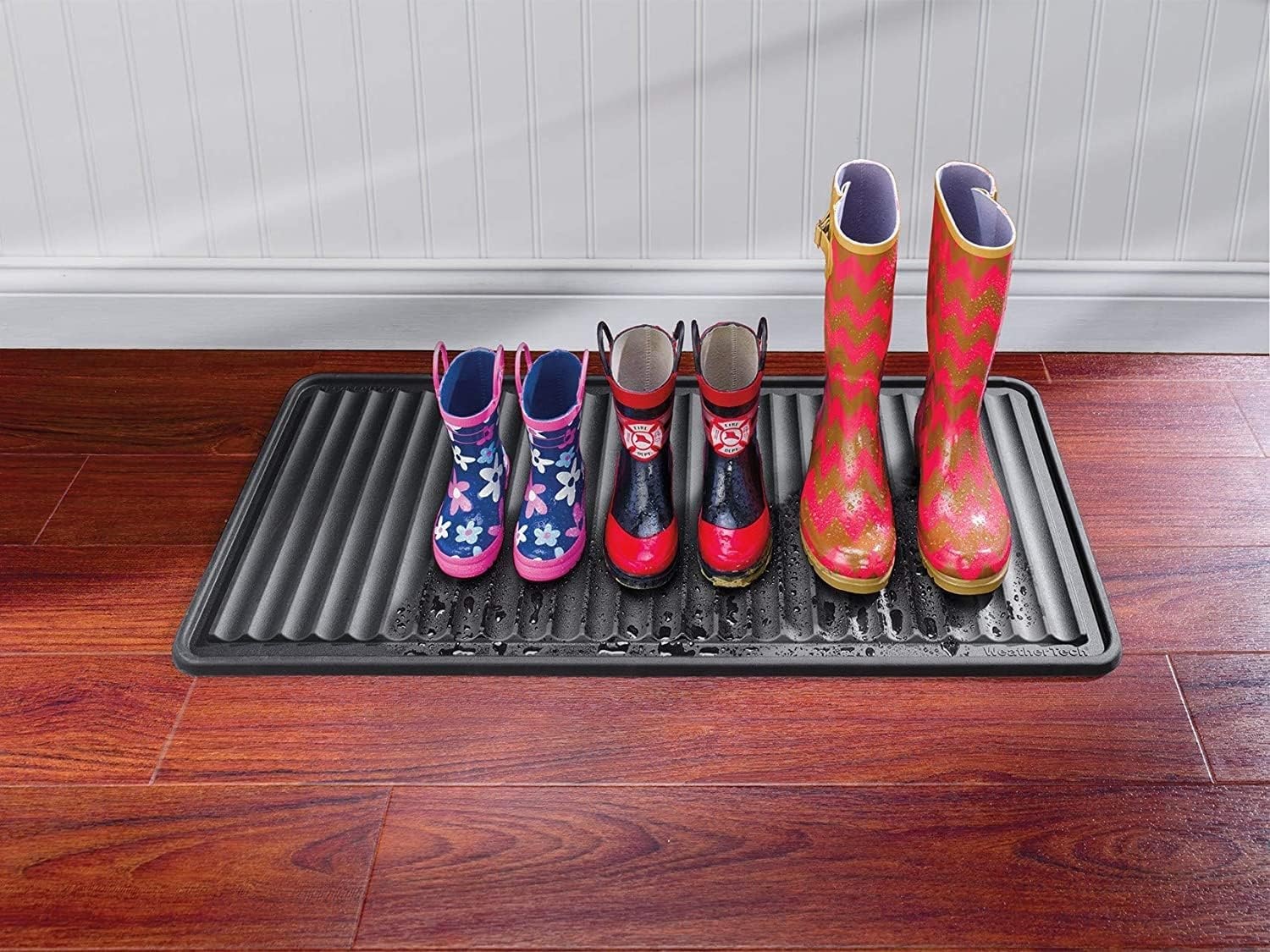 image:imageWeatherTech BootTray 16x36 Grey Durable Mat for Dirty Boots and ShoesBlack
