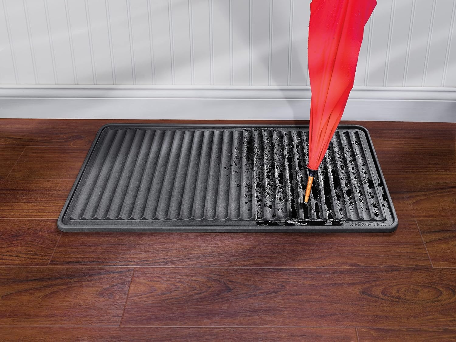 image:imageWeatherTech BootTray 16x36 Grey Durable Mat for Dirty Boots and ShoesBlack