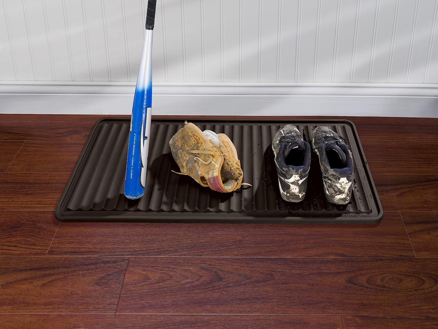 image:imageWeatherTech BootTray 16x36 Grey Durable Mat for Dirty Boots and ShoesCocoa