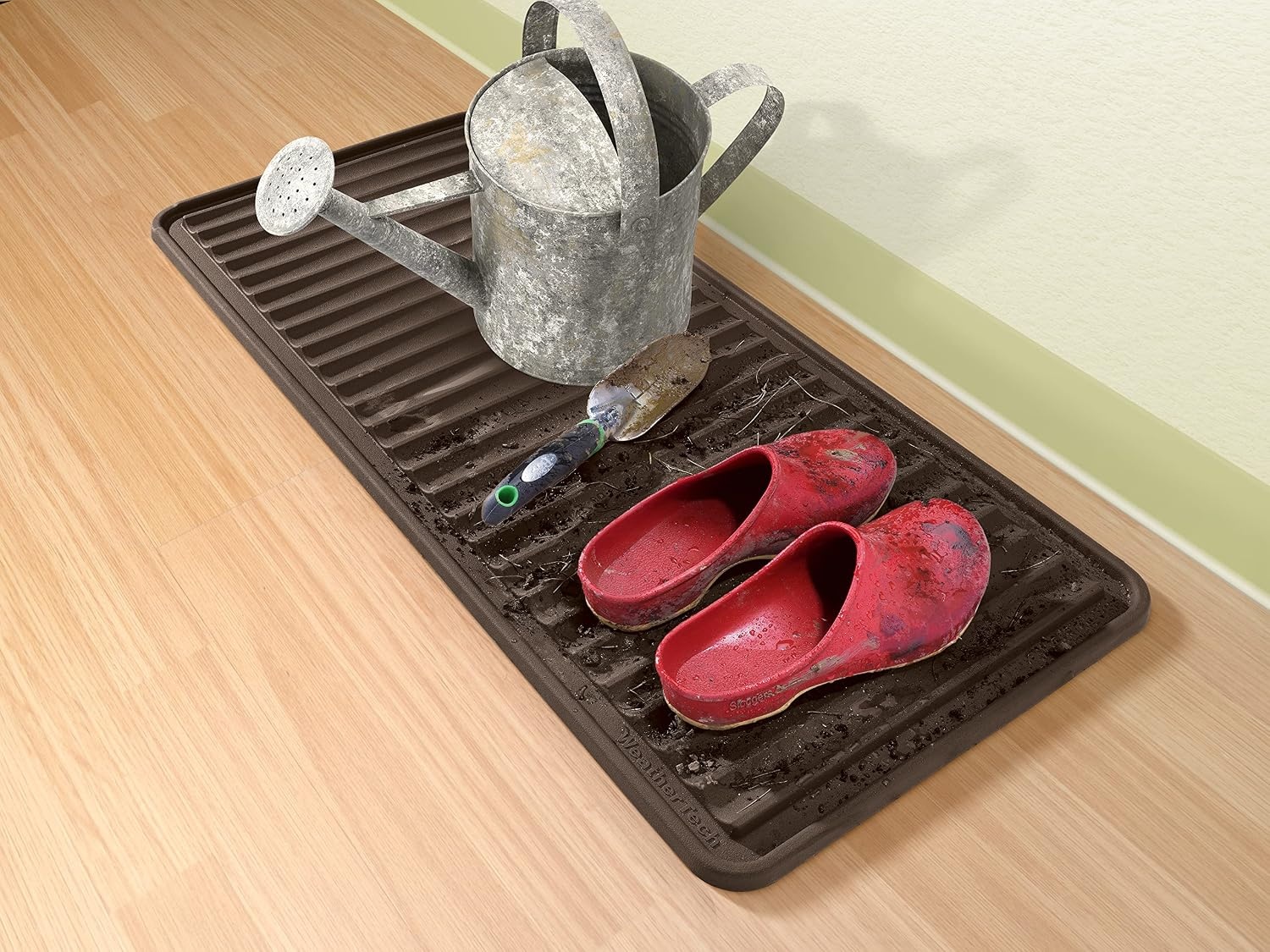 image:imageWeatherTech BootTray 16x36 Grey Durable Mat for Dirty Boots and ShoesCocoa