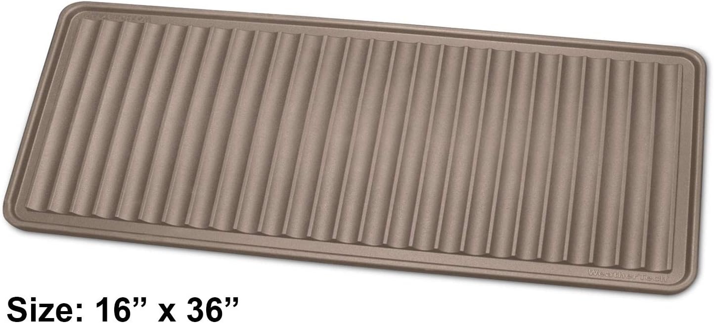 image:imageWeatherTech BootTray 16x36 Grey Durable Mat for Dirty Boots and ShoesTan