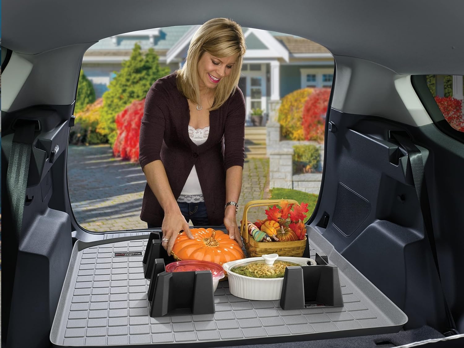image:imageWeatherTech CargoTech Automotive Trunk Organizer Trunk Divider Cargo Containment System for Car SUV Trunk