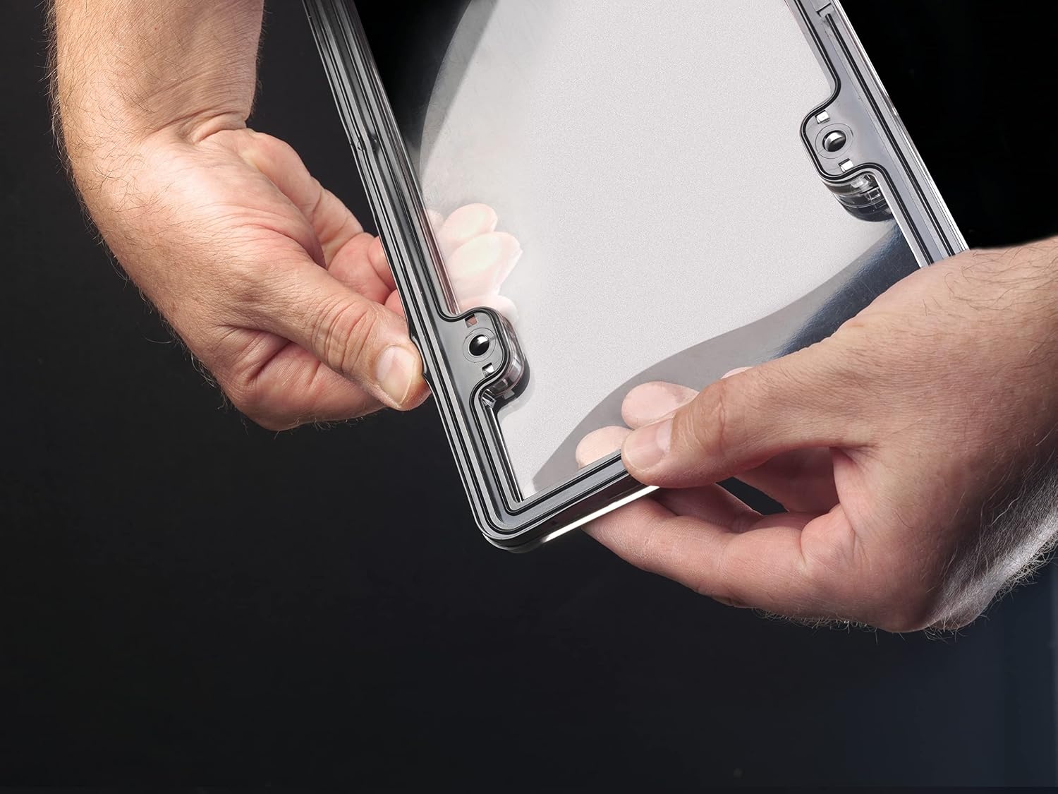 image:imageWeatherTech ClearCover Clear Acrylic Lens Cover Durable Frame that Protects License Plates BlackBeluga Grey