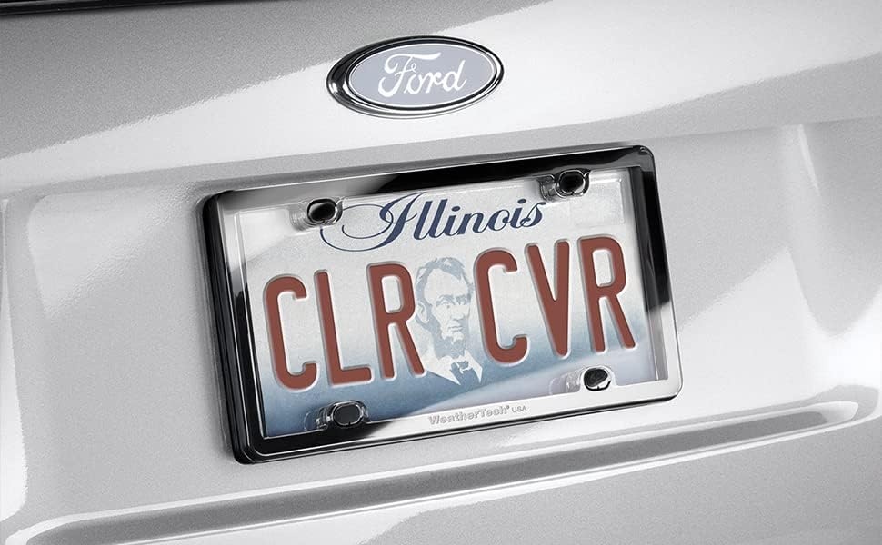 image:imageWeatherTech ClearCover Clear Acrylic Lens Cover Durable Frame that Protects License Plates BlackBeluga Grey
