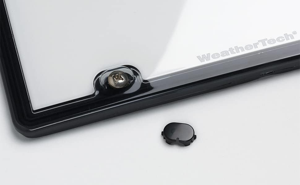 image:imageWeatherTech ClearCover Clear Acrylic Lens Cover Durable Frame that Protects License Plates BlackRed Black