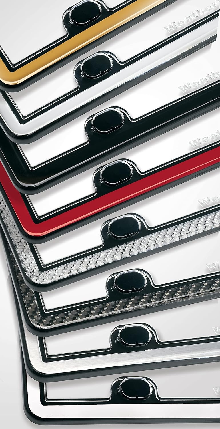 image:imageWeatherTech ClearCover Clear Acrylic Lens Cover Durable Frame that Protects License Plates BlackRed Black