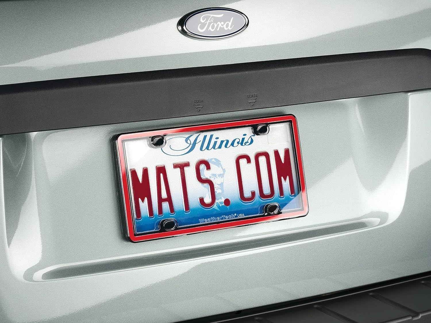 image:imageWeatherTech ClearCover Clear Acrylic Lens Cover Durable Frame that Protects License Plates BlackRed Black