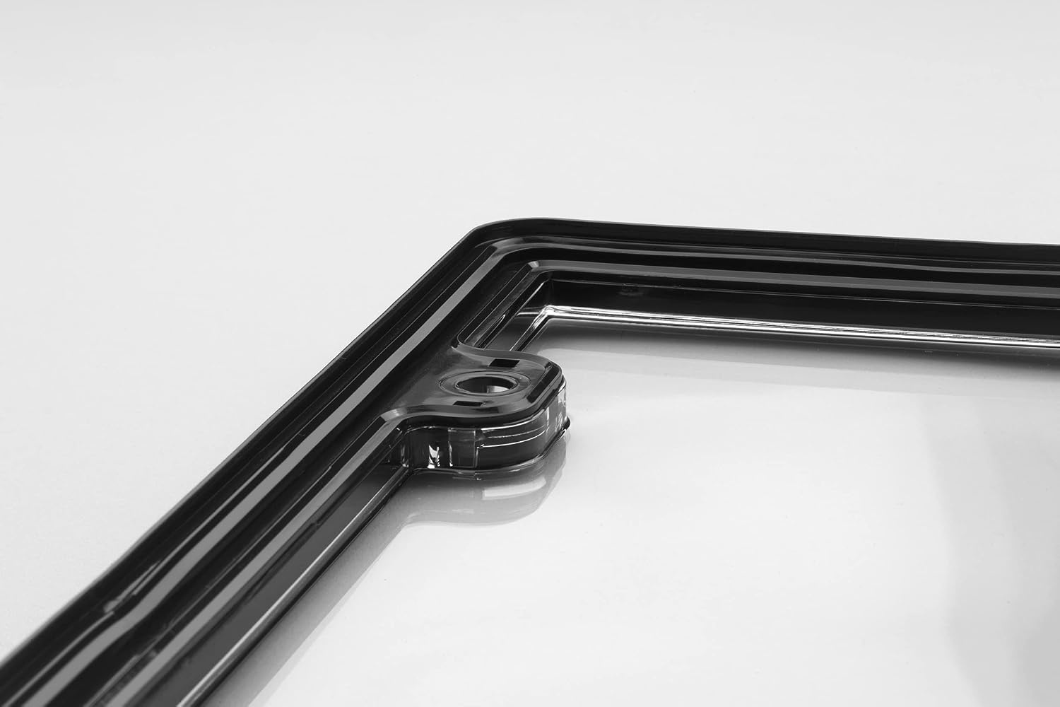 image:imageWeatherTech ClearCover Clear Acrylic Lens Cover Durable Frame that Protects License Plates BlackRed Black