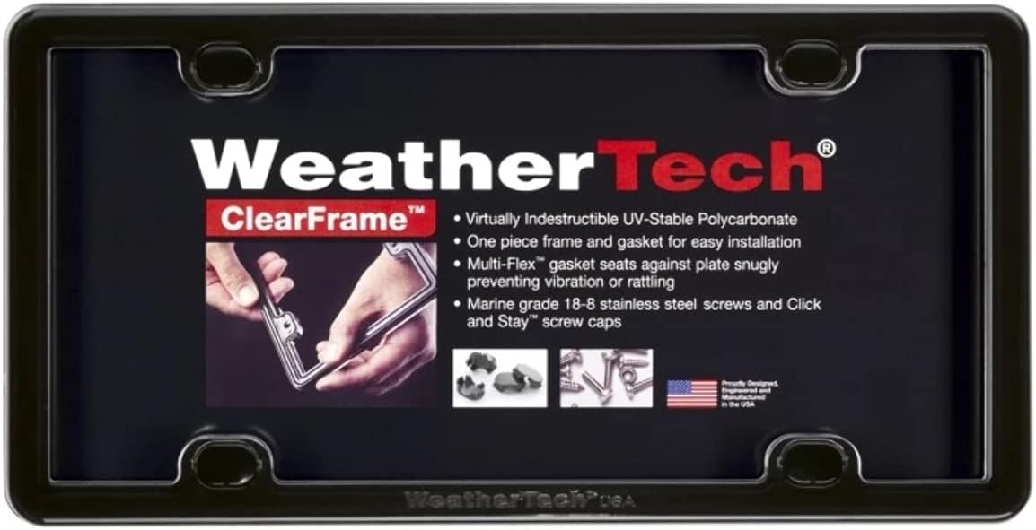 image:imageWeatherTech ClearFrame License Plate Frame Baby BlueBlack