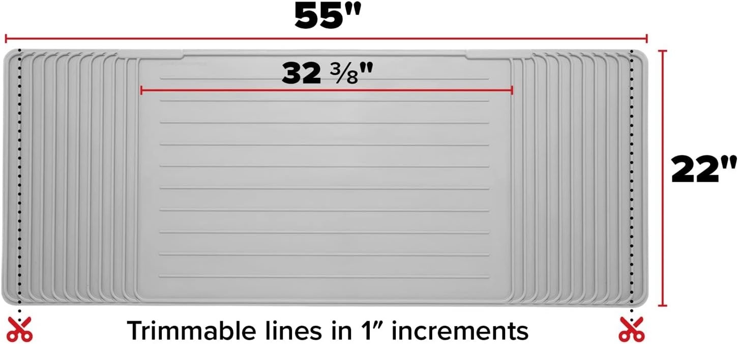 image:imageWeatherTech ClosetMat 55 by 22 Inches Mat Protection for Closet Floors Trimmable BlackGrey