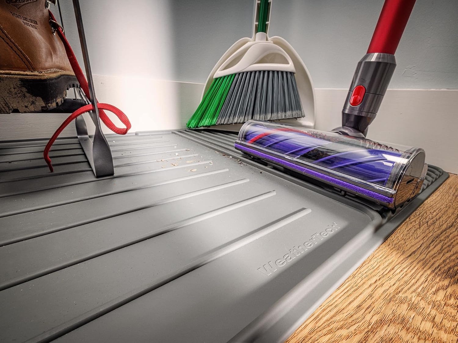 image:imageWeatherTech ClosetMat 55 by 22 Inches Mat Protection for Closet Floors Trimmable BlackGrey