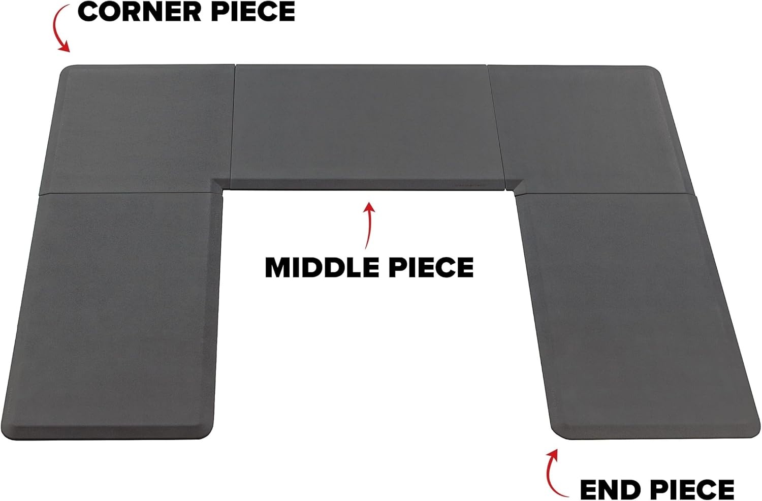 image:imageWeatherTech ComfortMat Connect Cushioned NonSlip Waterproof AntiFatigue Mat 25 x 25 Corner Mat Stone GreyCocoa