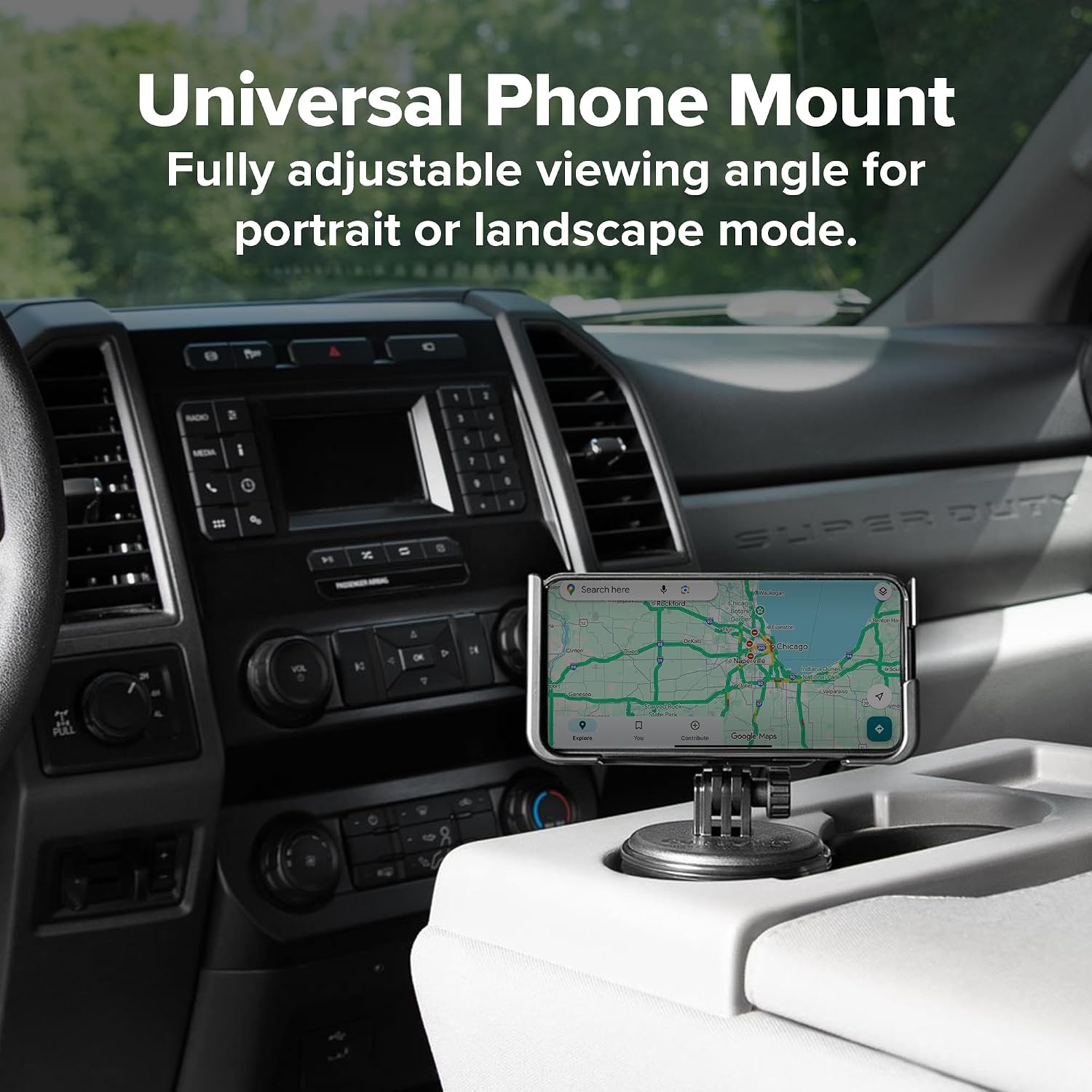 image:imageWeatherTech CupFone Two View Adjustable Universal Cup Holder Phone Mount Car amp Truck Accessory Best Design for iPhone amp Smartphone Charging Black Plastic KnobsOrange