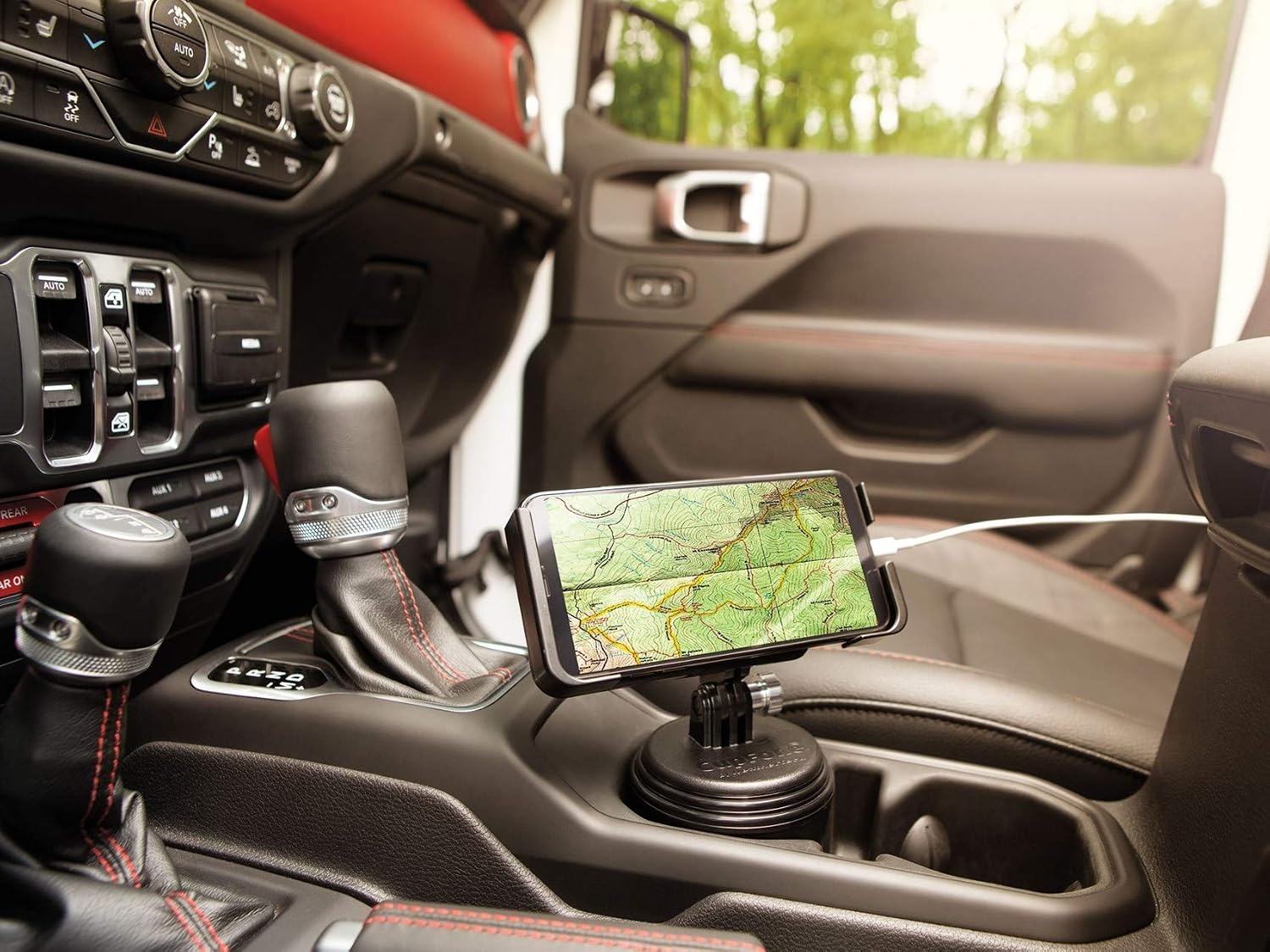 image:imageWeatherTech CupFone Two View Adjustable Universal Cup Holder Phone Mount Car amp Truck Accessory Best Design for iPhone amp Smartphone Charging Black Plastic KnobsBlack
