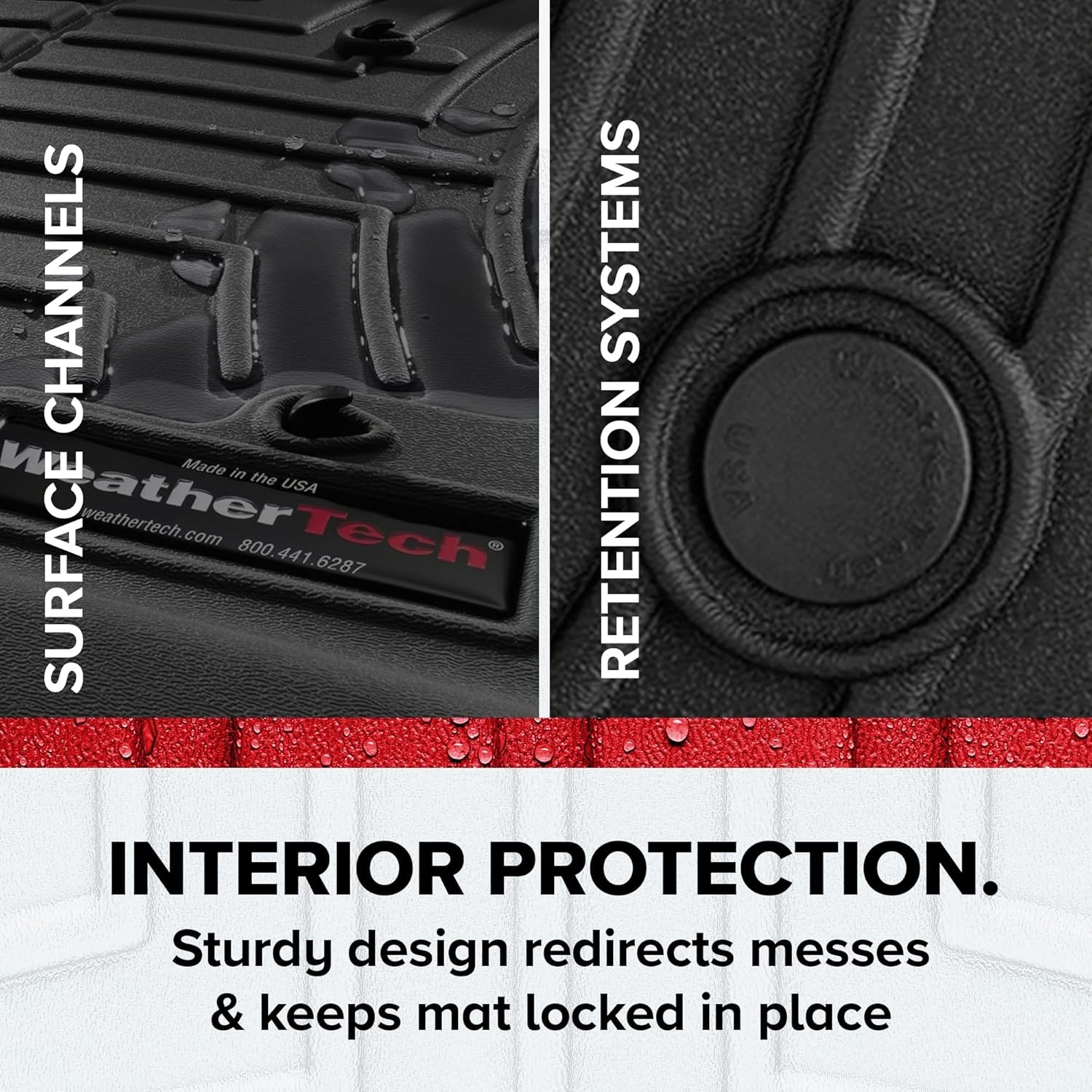 image:imageWeatherTech Custom Fit FloorLiners for Chevrolet Impala Impala Limited Fleet Grand Prix 1st amp 2nd Row 4612412 GreyTan