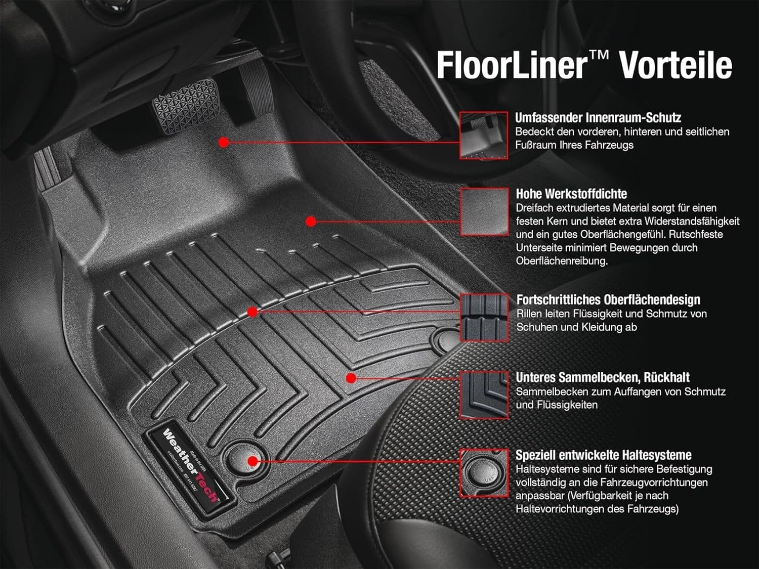 image:imageWeatherTech Custom Fit FloorLiners for Kia Sportage Tucson 1st Row 4615721 GreyTan