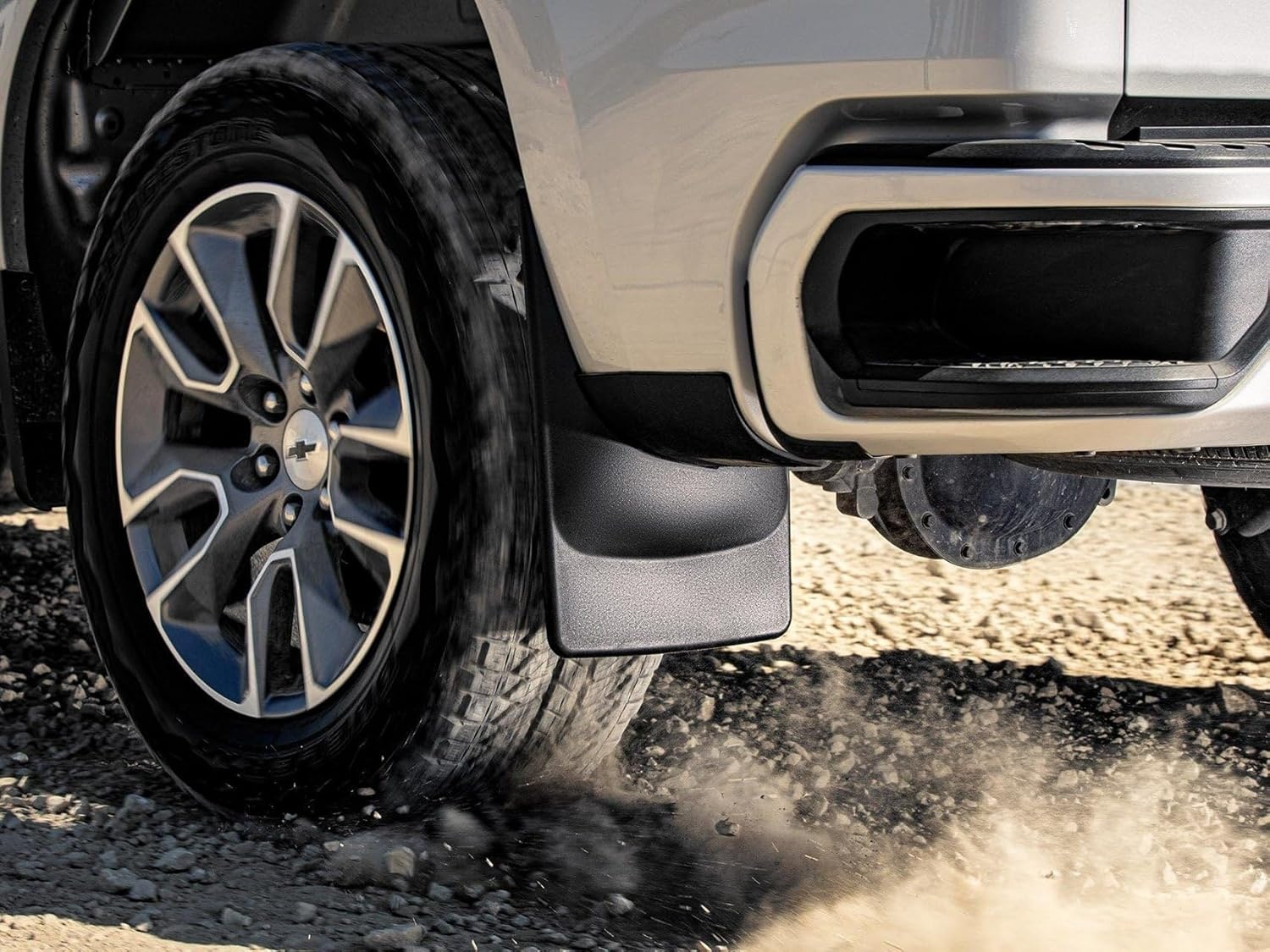 image:imageWeatherTech Custom No Drill Splash Guard MudFlaps for Ford Super Duty Super Duty Front amp Rear Set 110065120065 Black