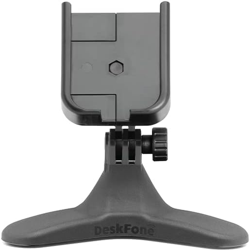 image:imageWeatherTech DeskFone Universal Desktop Cell Phone HolderBlack Plastic Knobs