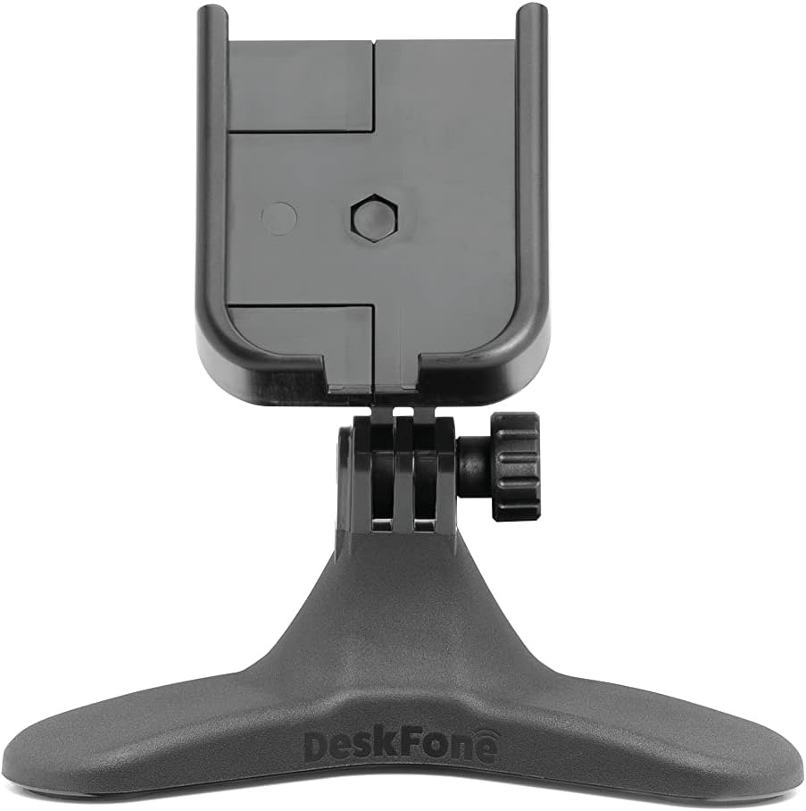 image:imageWeatherTech DeskFone Universal Desktop Cell Phone HolderSilver Metal Knobs
