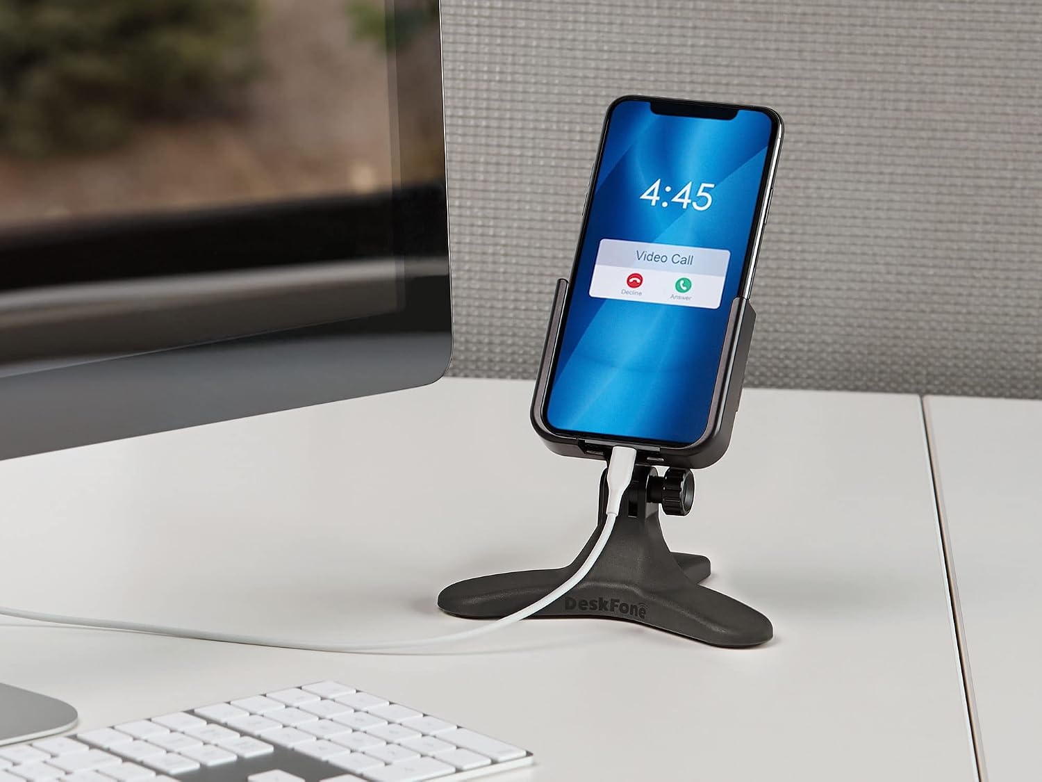 image:imageWeatherTech DeskFone Universal Desktop Cell Phone HolderViolet Metal Knobs