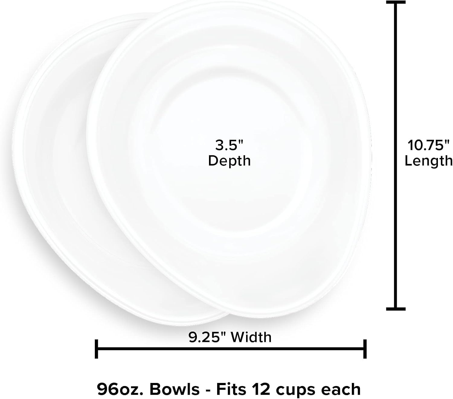 image:imageWeatherTech Extra Pair of Bowls 8 oz BPAFree Plastic TR08BWLPR96 oz 12 Cups