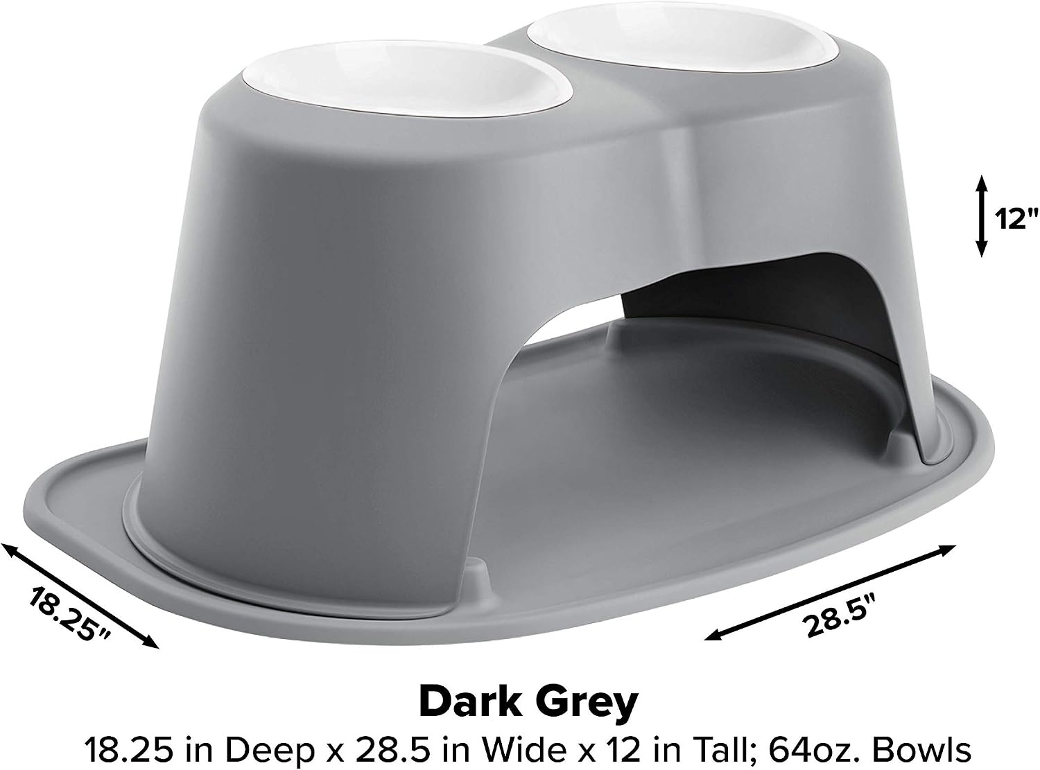 image:imageWeatherTech Extra Single Bowl 8 oz BPAFree Plastic 81P08BOWLDark Grey