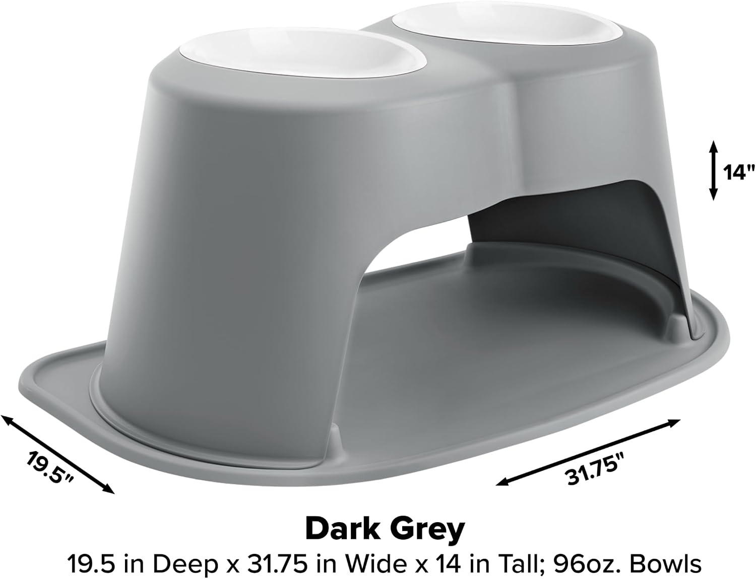 image:imageWeatherTech Extra Single Bowl 8 oz BPAFree Plastic 81P08BOWLDark Grey