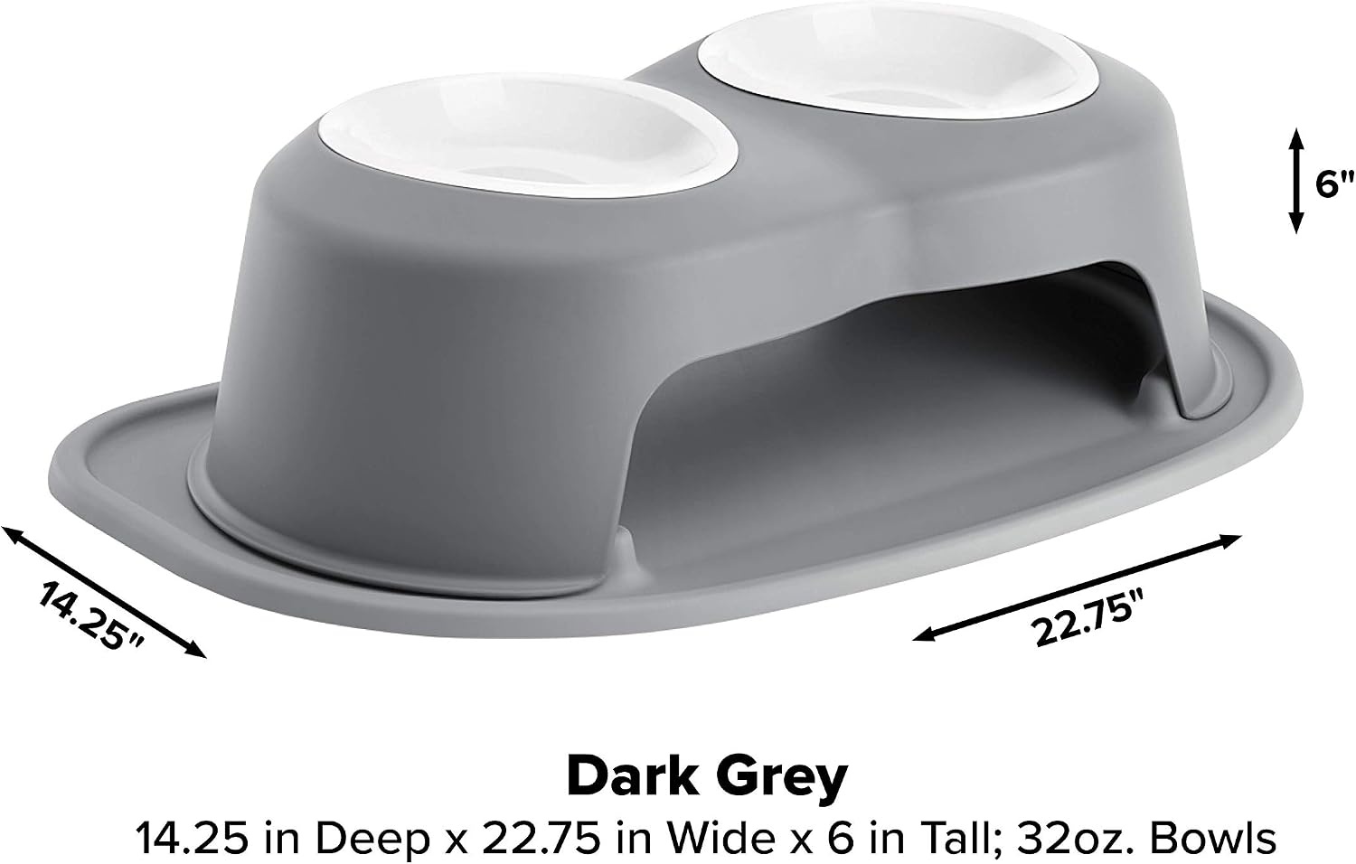 image:imageWeatherTech Extra Single Bowl 8 oz BPAFree Plastic 81P08BOWLDark Grey