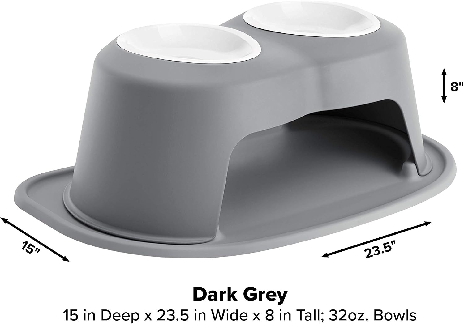 image:imageWeatherTech Extra Single Bowl 8 oz BPAFree Plastic 81P08BOWLDark Grey