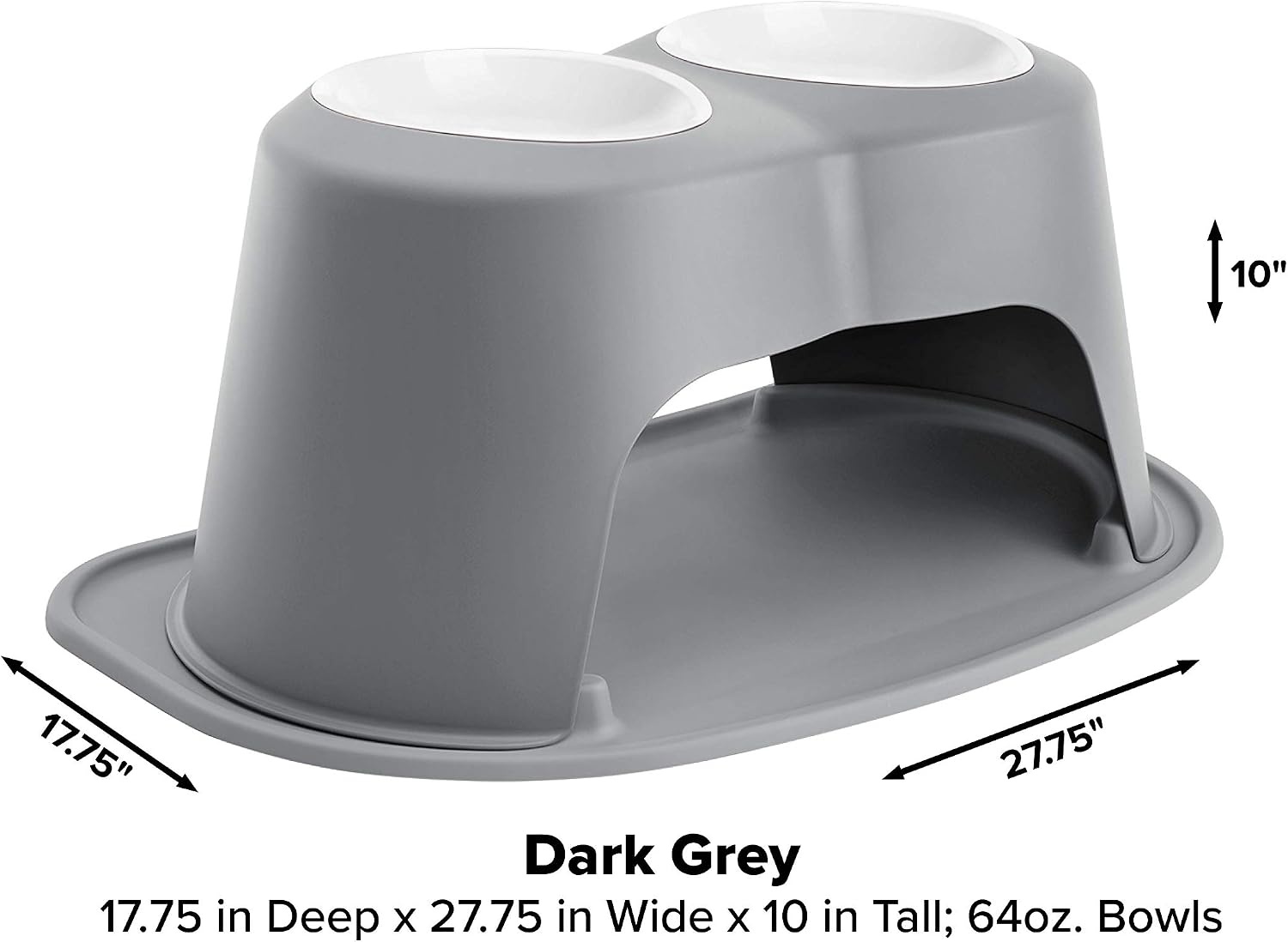image:imageWeatherTech Extra Single Bowl 8 oz BPAFree Plastic 81P08BOWLDark Grey