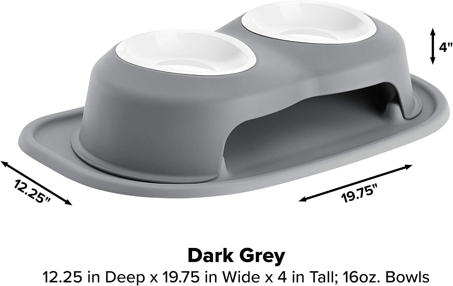 image:imageWeatherTech Extra Single Bowl 8 oz BPAFree Plastic 81P08BOWLDark Grey