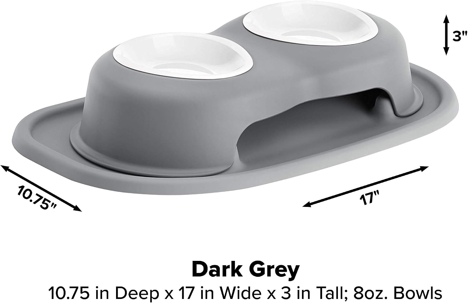 image:imageWeatherTech Extra Single Bowl 8 oz BPAFree Plastic 81P08BOWLDark Grey