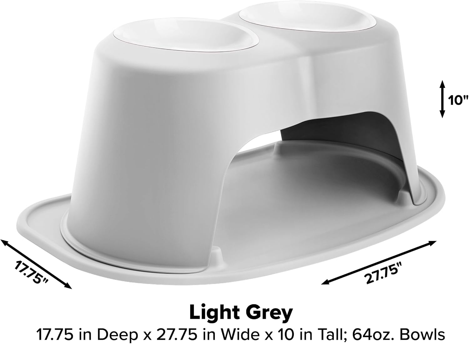 image:imageWeatherTech Extra Single Bowl 8 oz BPAFree Plastic 81P08BOWLLight Grey