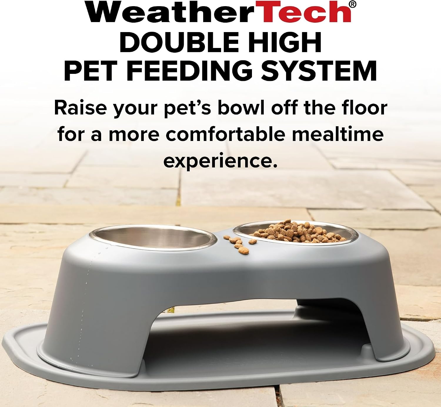 image:imageWeatherTech Extra Single Bowl 8 oz BPAFree Plastic 81P08BOWLLight Grey